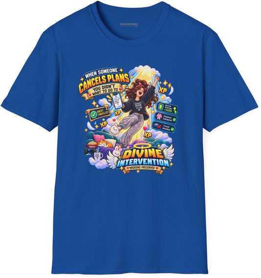 Pamphlet Punchline - Softstyle T-Shirt in Royal, front view