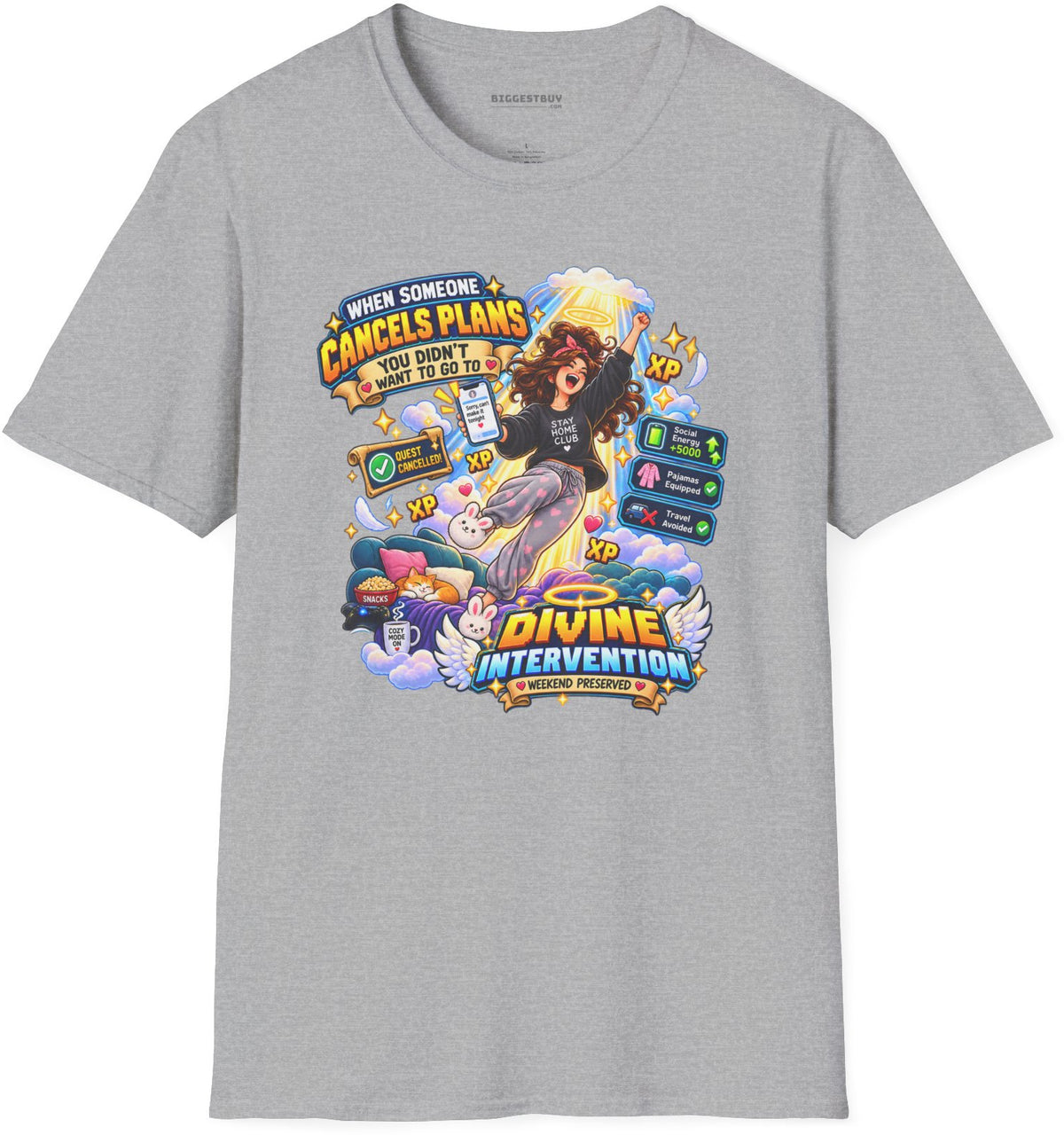 Pamphlet Punchline - Softstyle T-Shirt in Sport Grey, front view