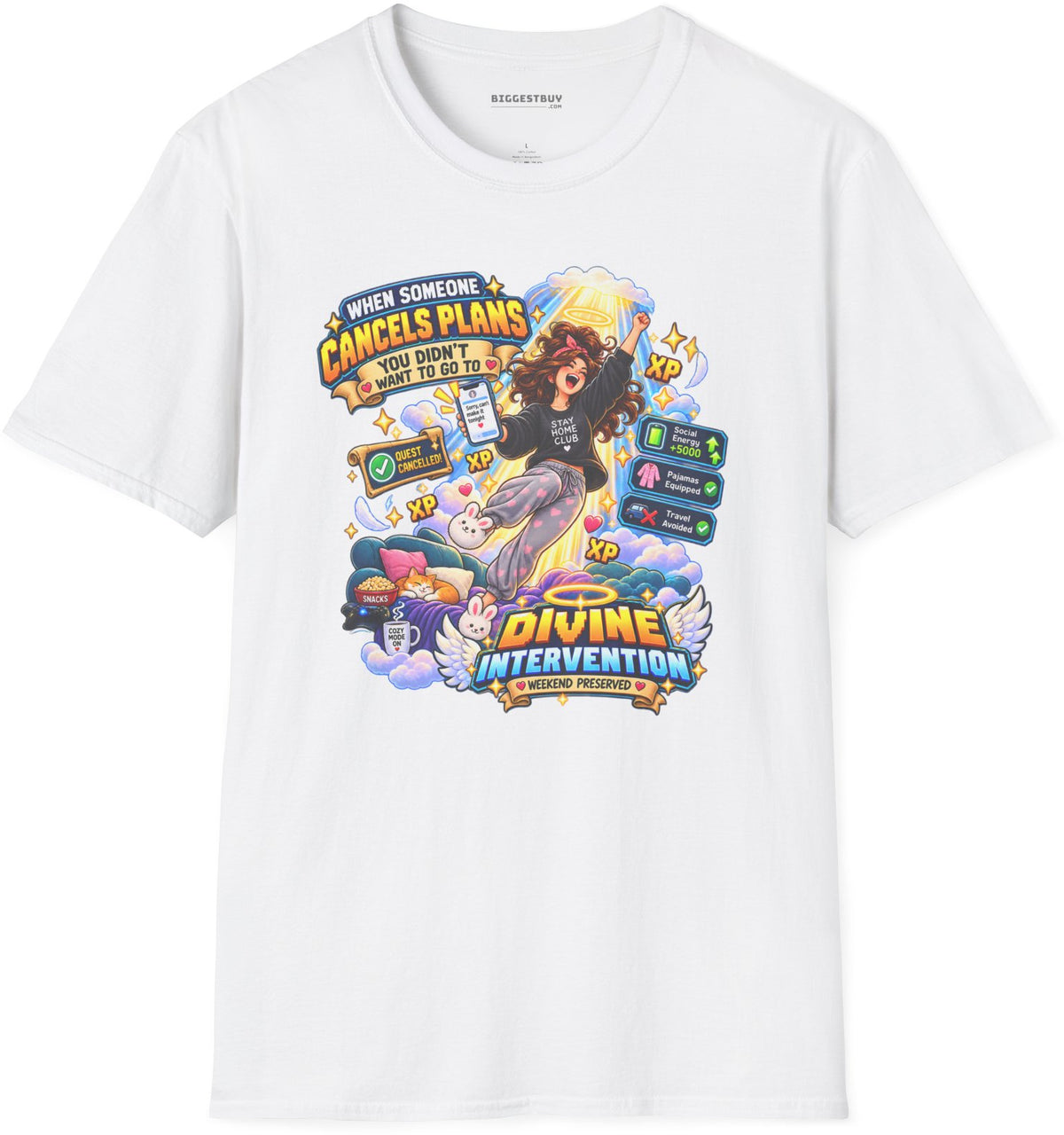 Pamphlet Punchline - Softstyle T-Shirt in White, front view