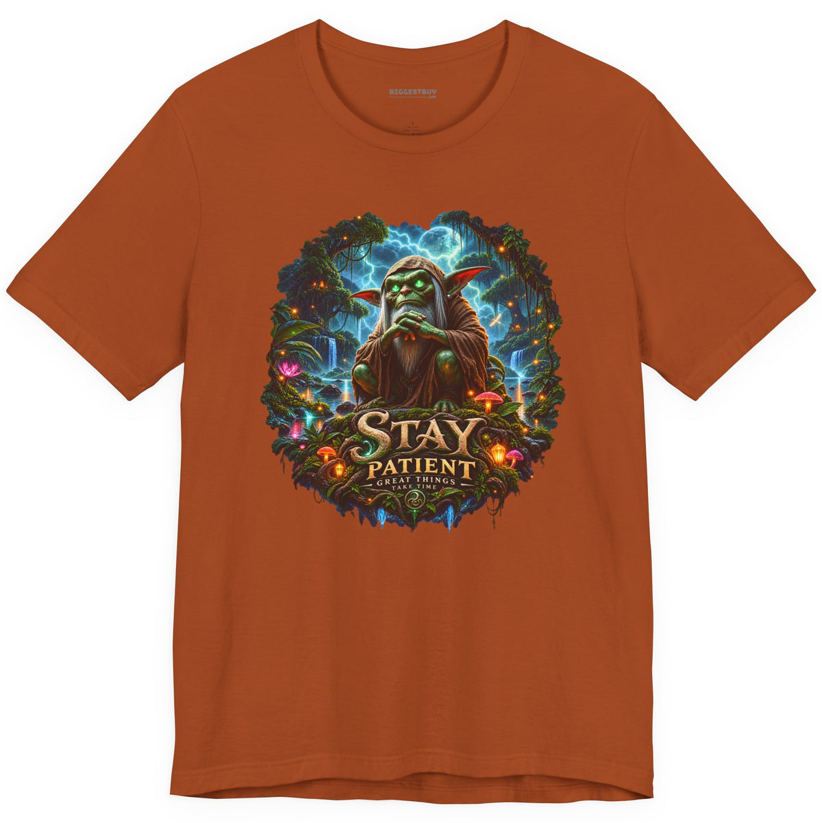 Patient Goblin - Classic Jersey Tee in Autumn, front view