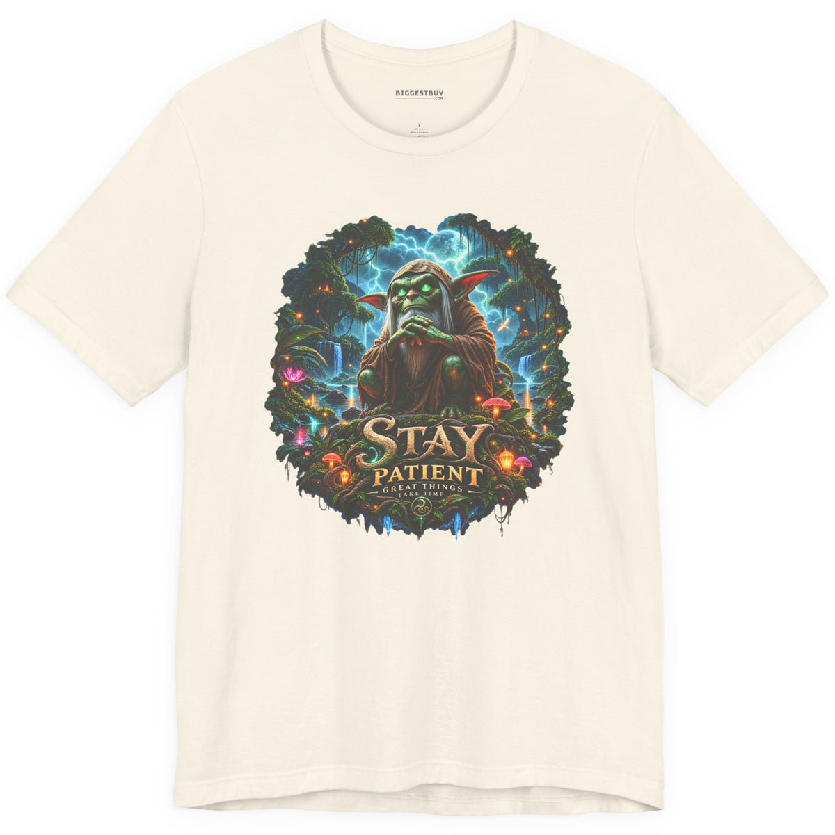 Patient Goblin - Classic Jersey Tee in Natural, front view