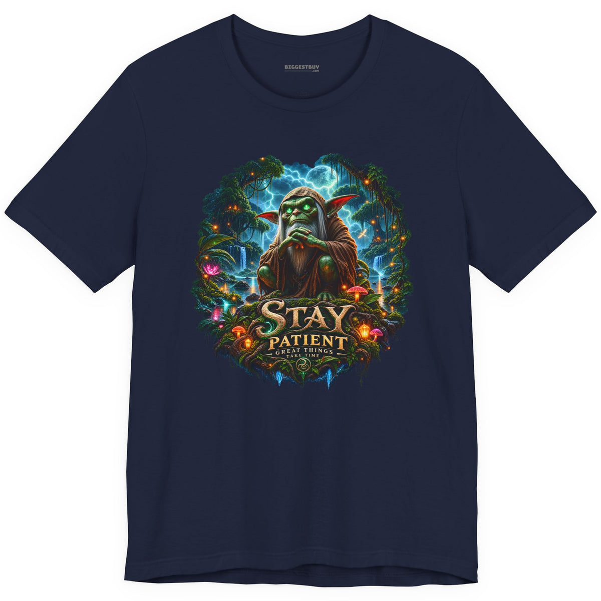 Patient Goblin - Classic Jersey Tee in Navy, front view