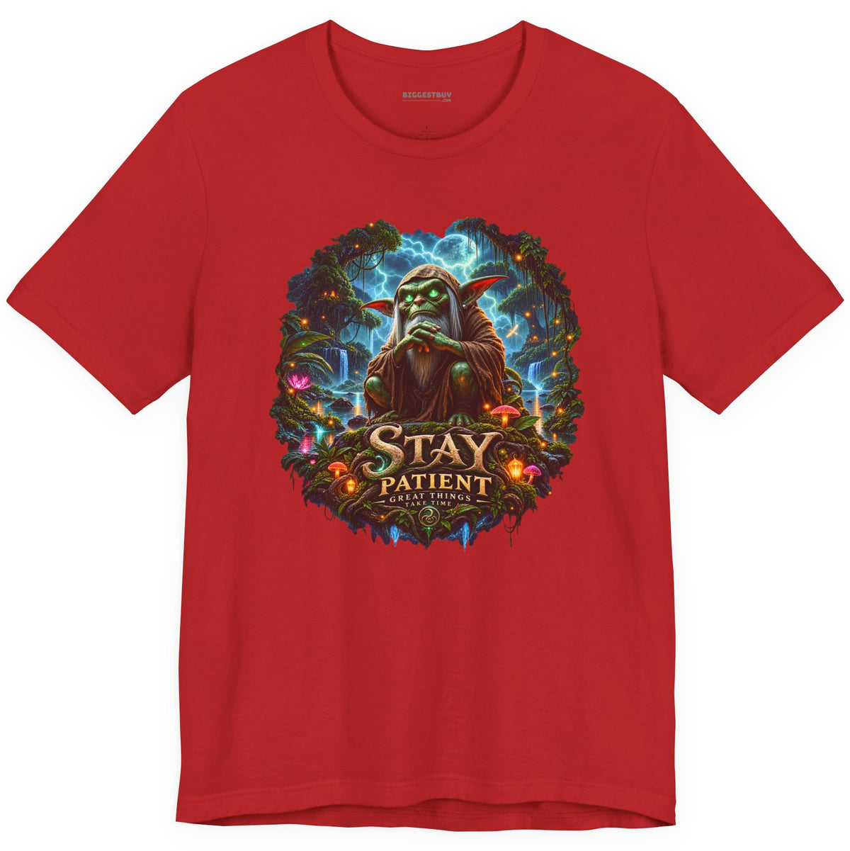 Patient Goblin - Classic Jersey Tee in Red, front view