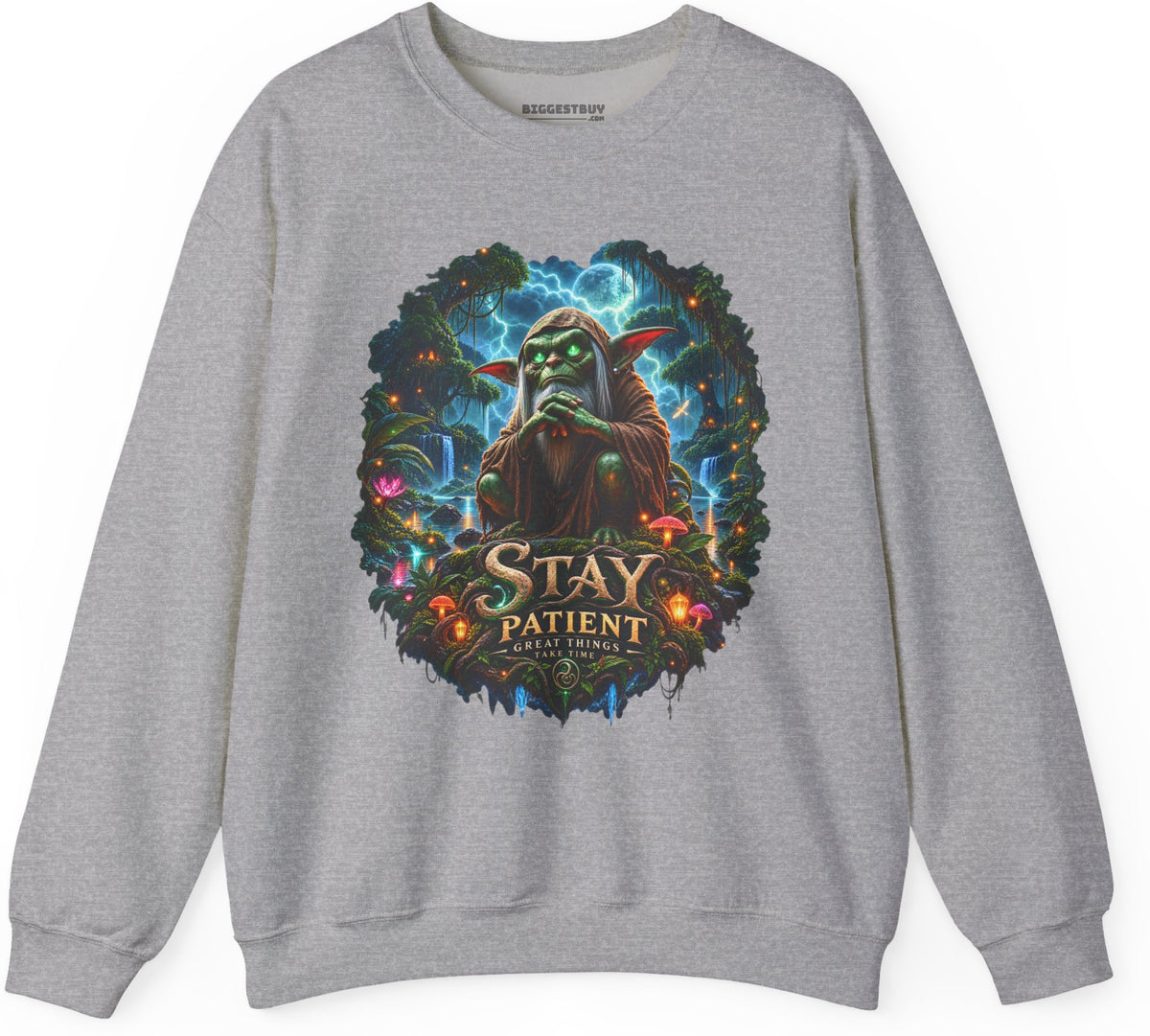 Patient Goblin - Crewneck Sweatshirt in Sport Grey, front view