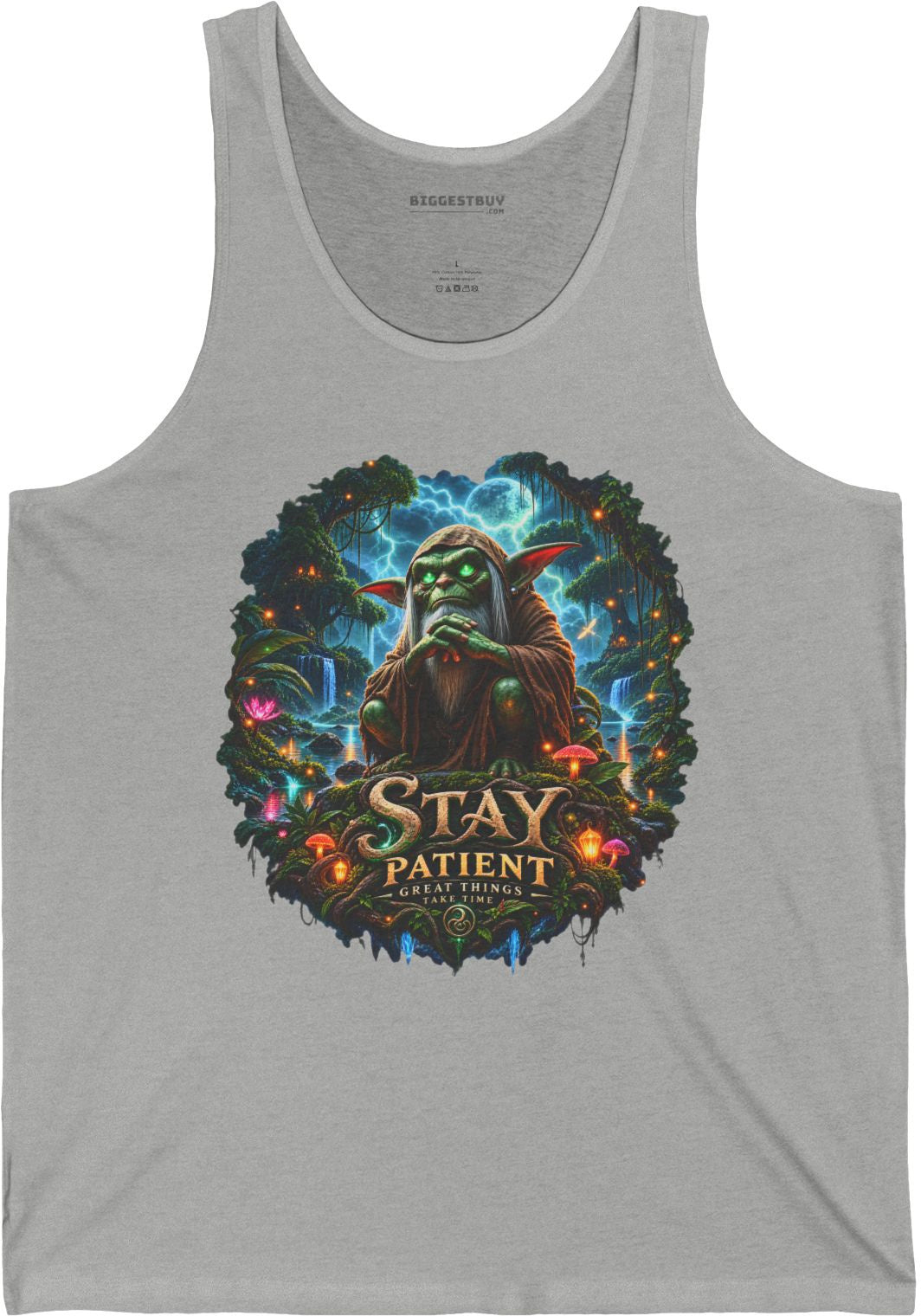 Patient Goblin - Jersey Tank Top in Athletic Heather, front view