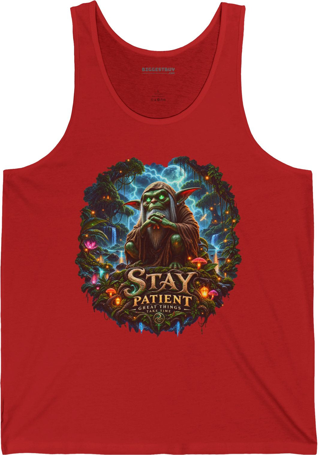 Patient Goblin - Jersey Tank Top in Red, front view
