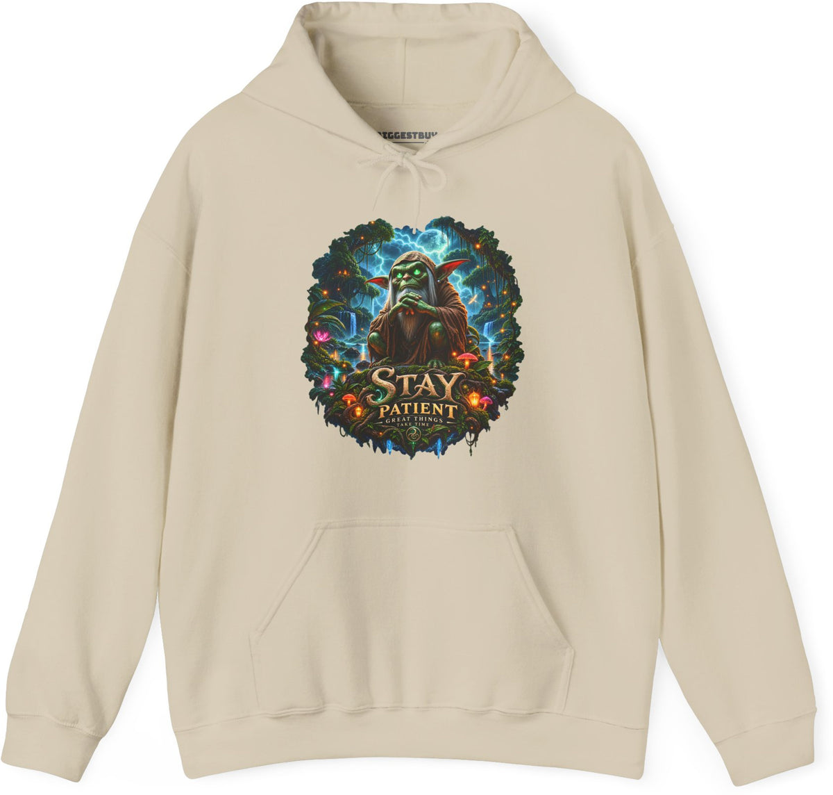 Patient Goblin - Pullover Hoodie in Sand, front view