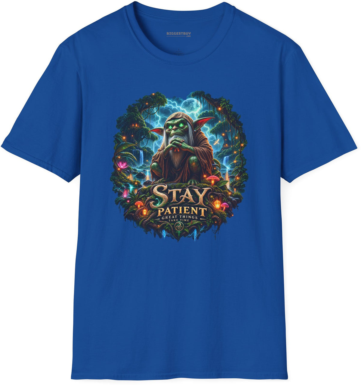 Patient Goblin - Softstyle T-Shirt in Royal, front view