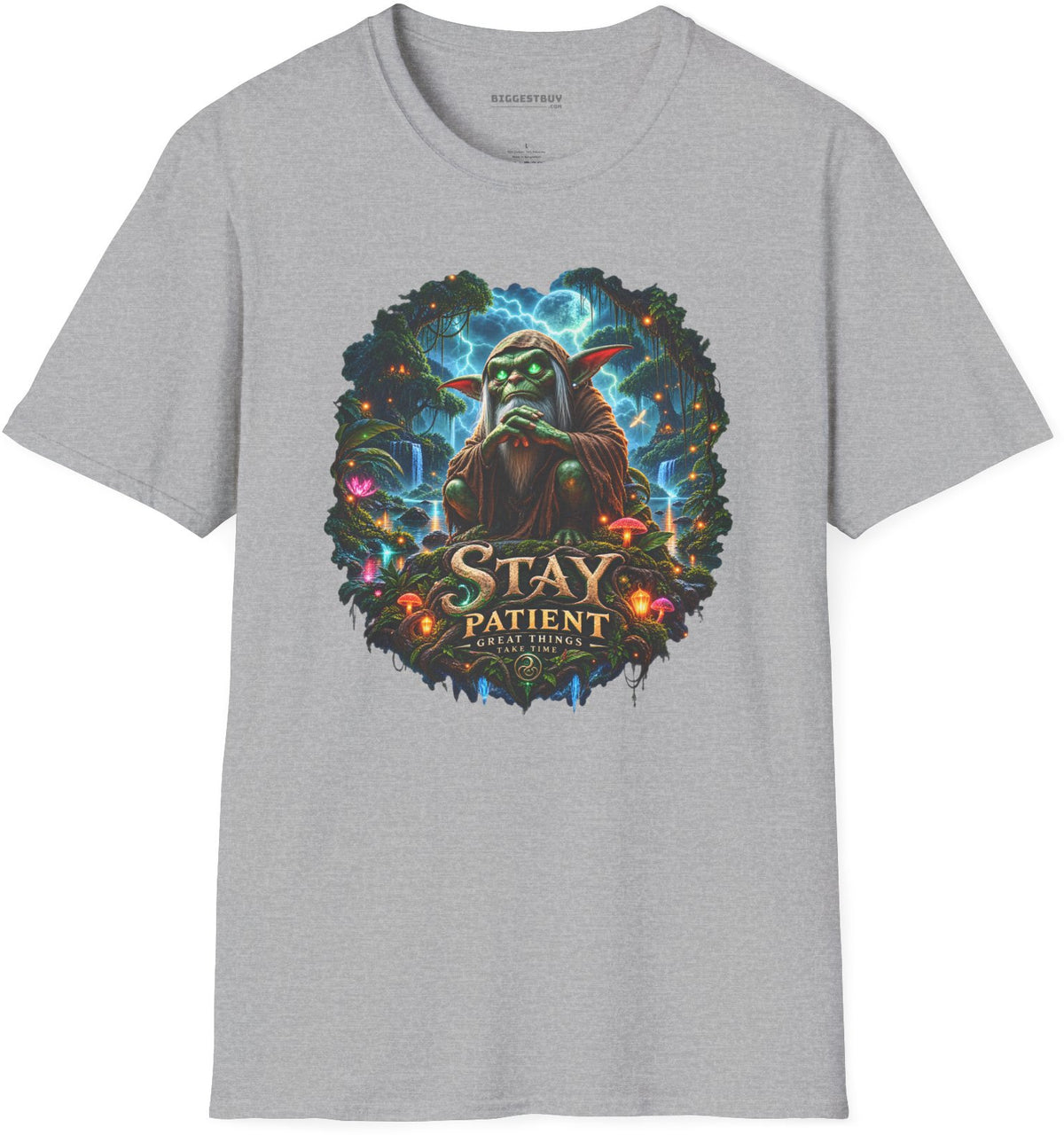 Patient Goblin - Softstyle T-Shirt in Sport Grey, front view