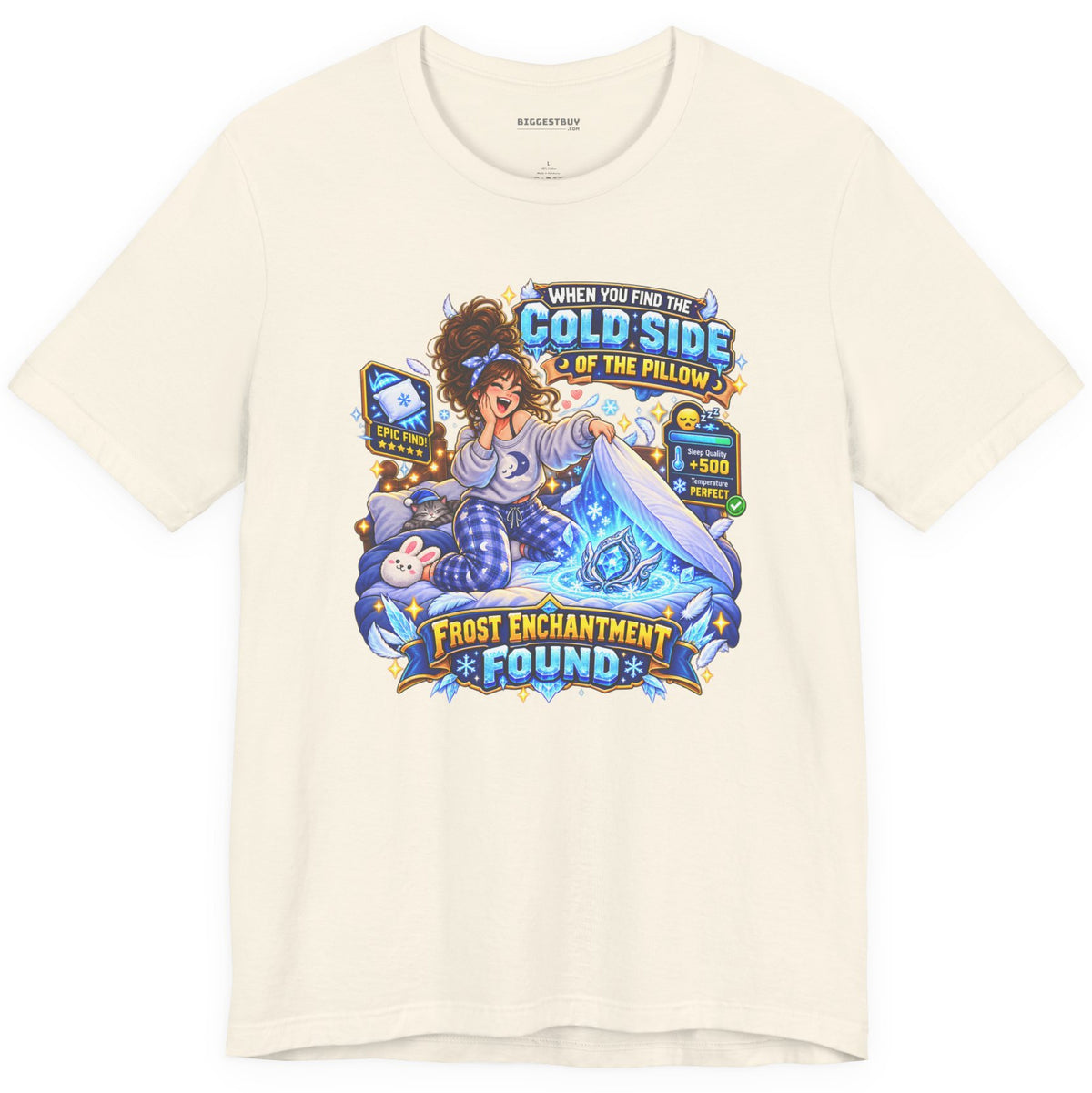 Pillow Party - Classic Jersey Tee in Natural, front view