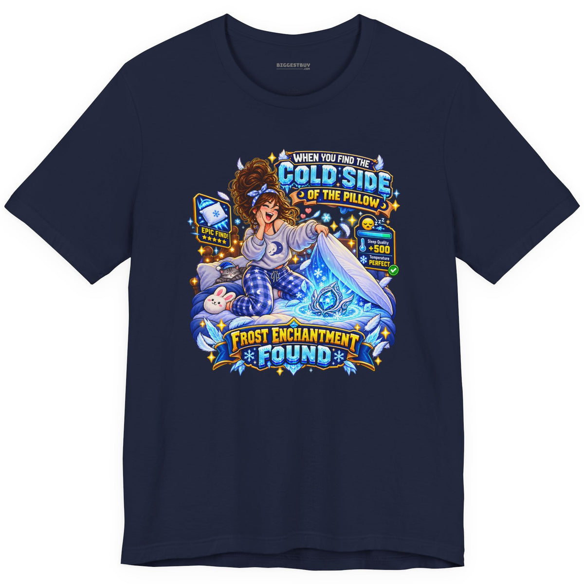 Pillow Party - Classic Jersey Tee in Navy, front view