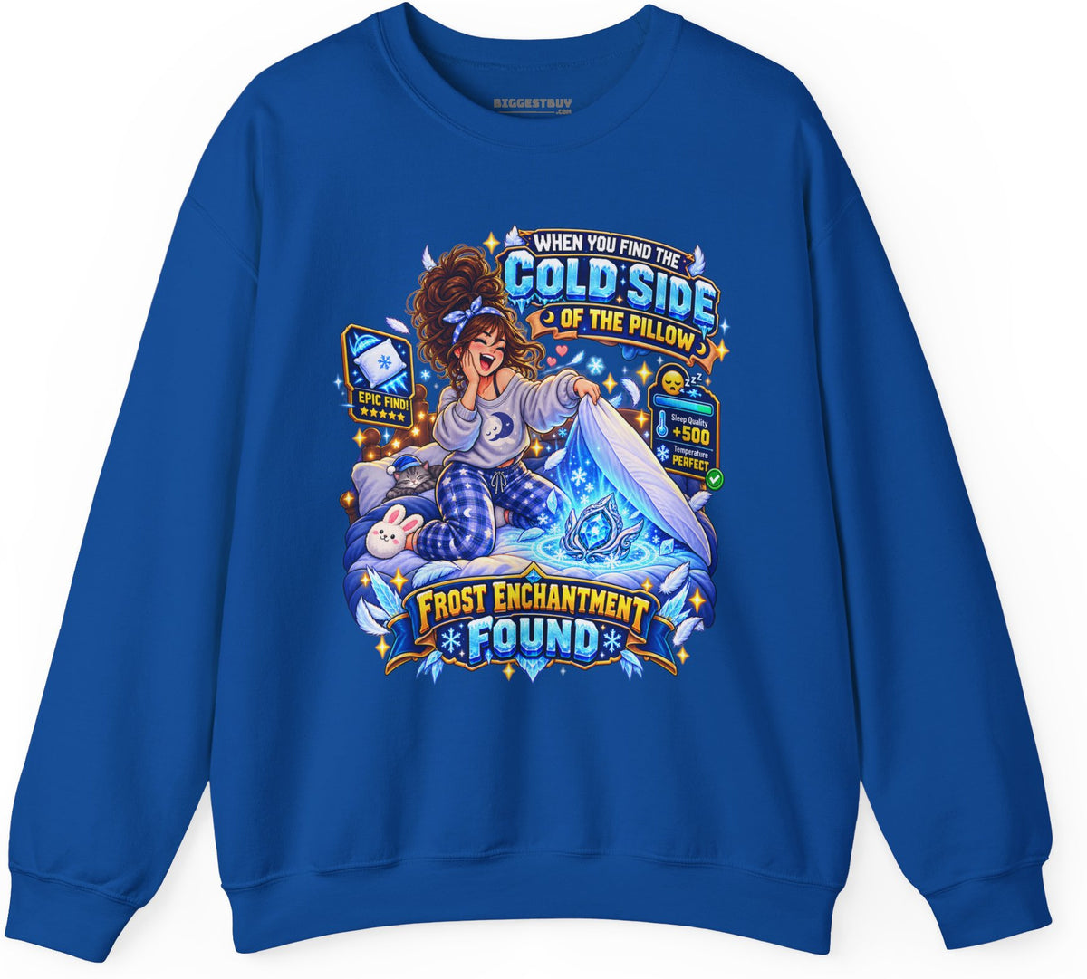 Pillow Party - Crewneck Sweatshirt in Royal, front view