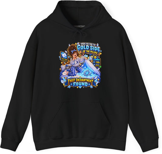 Pillow Party - Pullover Hoodie in Black, front view