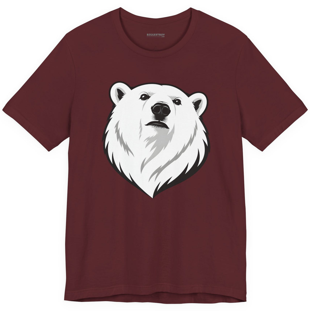 Polar Pride - Classic Jersey Tee in Maroon, front view