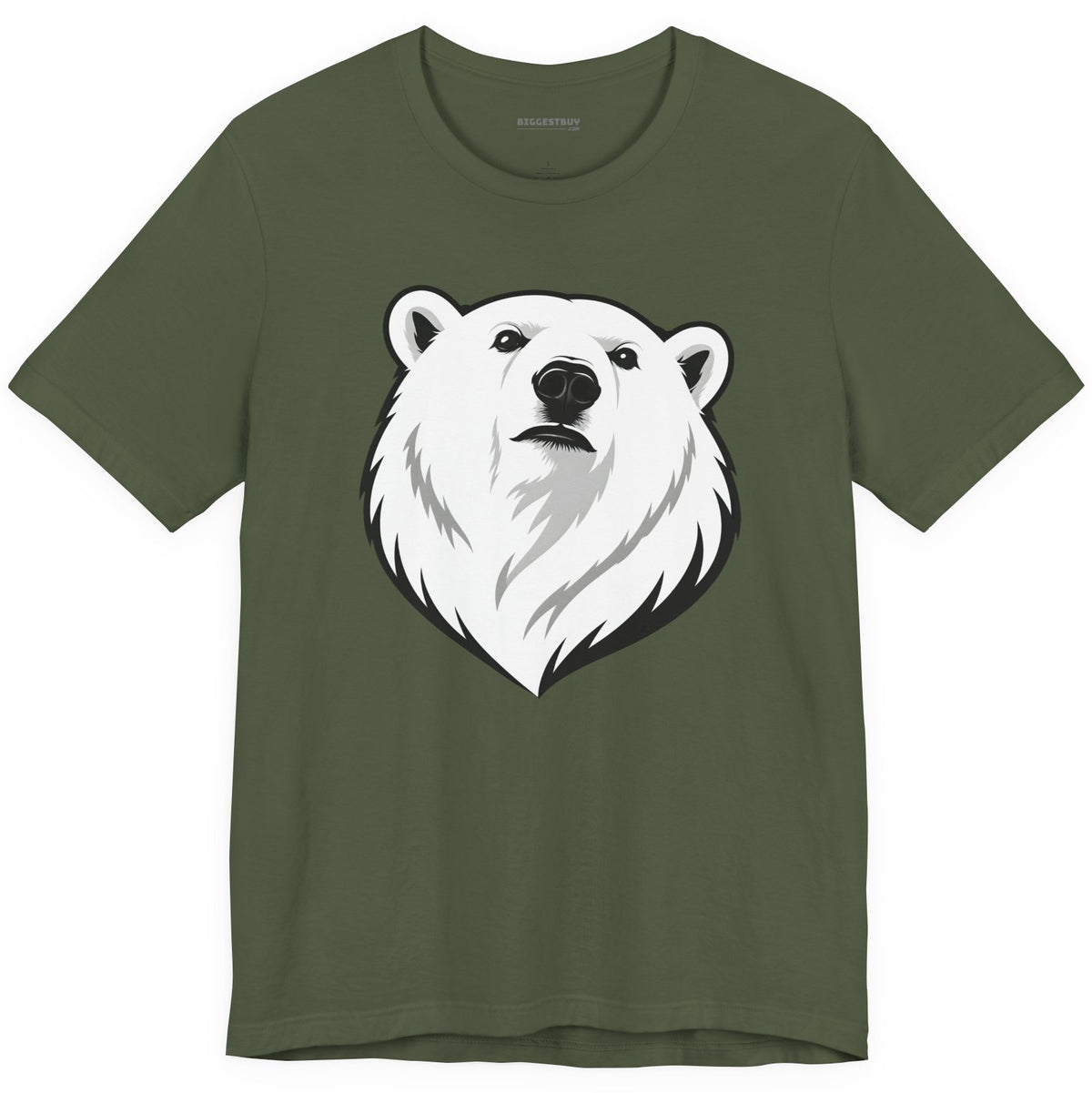 Polar Pride - Classic Jersey Tee in Military Green, front view