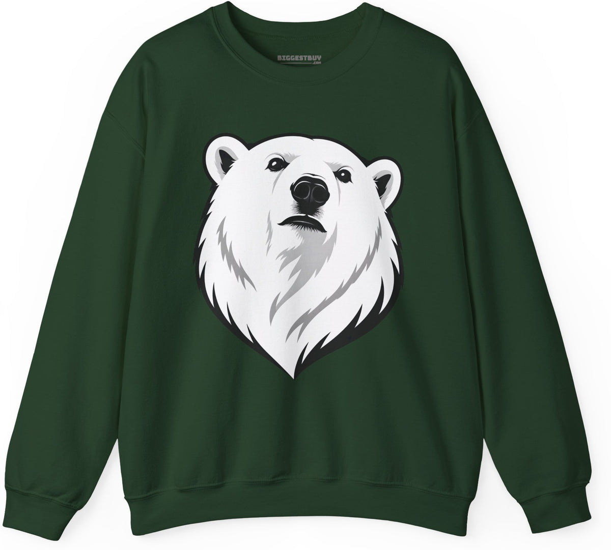 Polar Pride - Crewneck Sweatshirt in Forest Green, front view