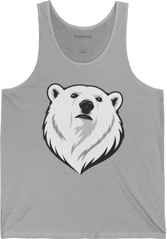 Polar Pride - Jersey Tank Top in Athletic Heather, front view