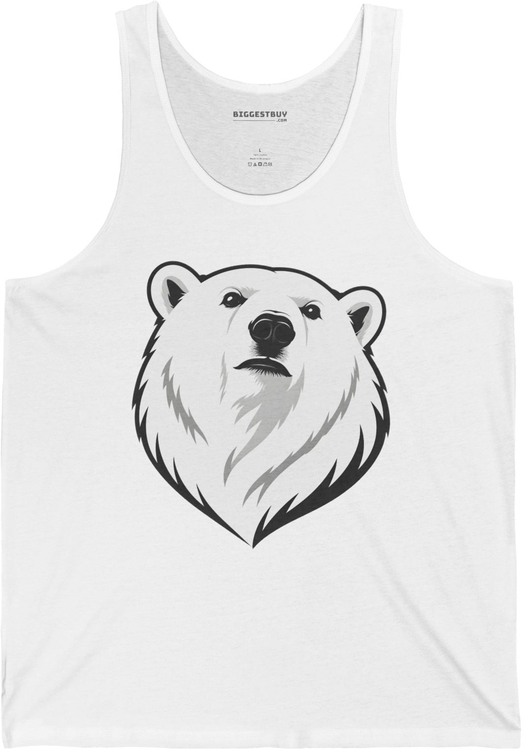 Polar Pride - Jersey Tank Top in White, front view