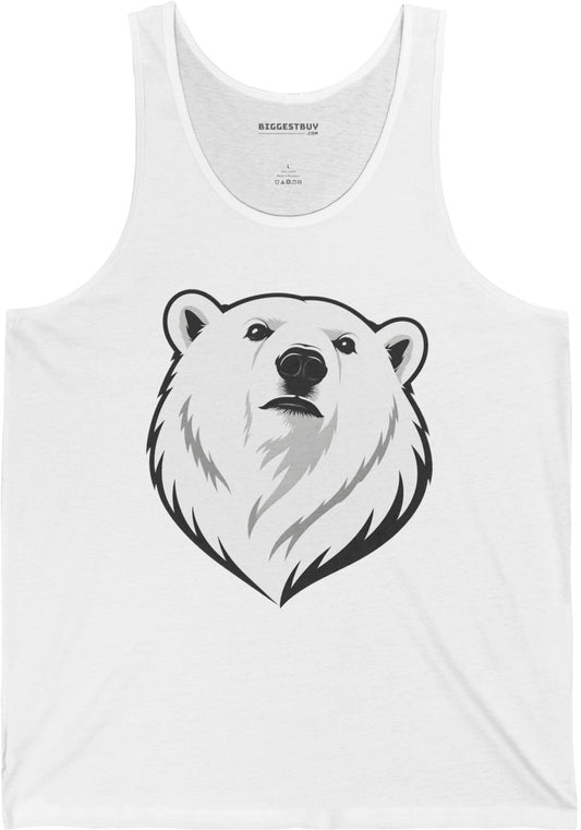 Polar Pride - Jersey Tank Top in White, front view