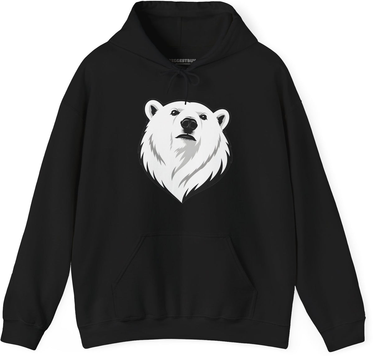 Polar Pride - Pullover Hoodie in Black, front view