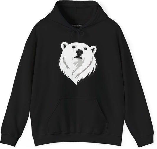 Polar Pride - Pullover Hoodie in Black, front view