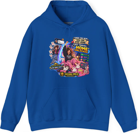 Quarantine Vibe - Pullover Hoodie in Royal, front view