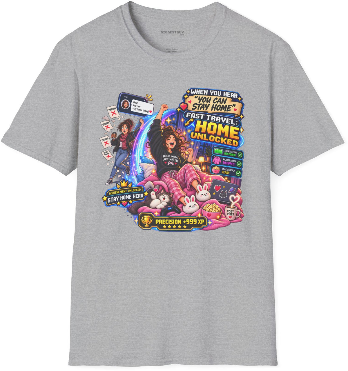 Quarantine Vibe - Softstyle T-Shirt in Sport Grey, front view