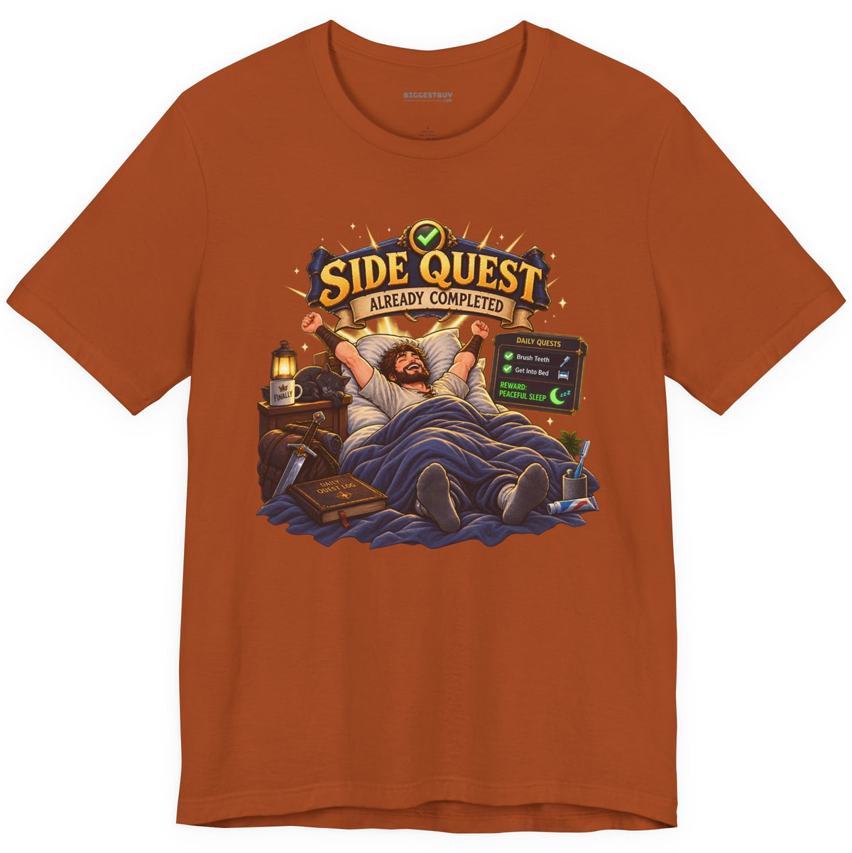 Quest Slumber - Classic Jersey Tee in Autumn, front view