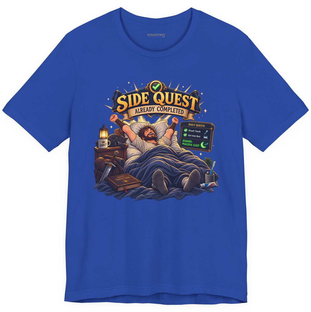 Quest Slumber - Classic Jersey Tee in True Royal, front view