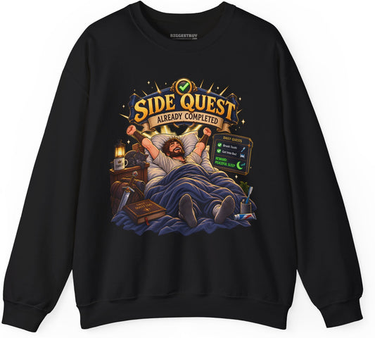 Quest Slumber - Crewneck Sweatshirt in Black, front view