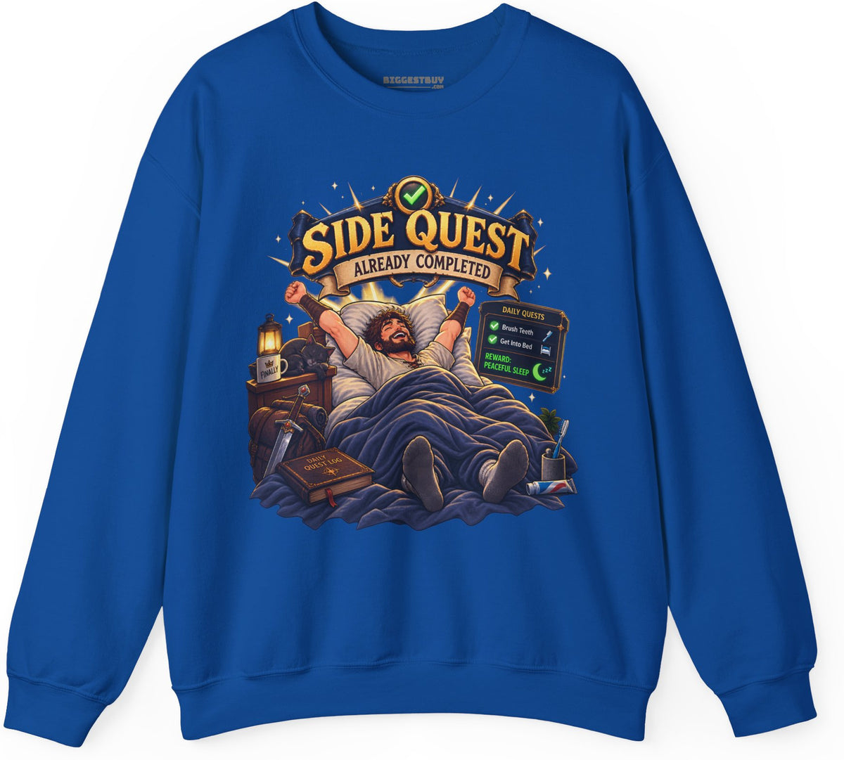 Quest Slumber - Crewneck Sweatshirt in Royal, front view