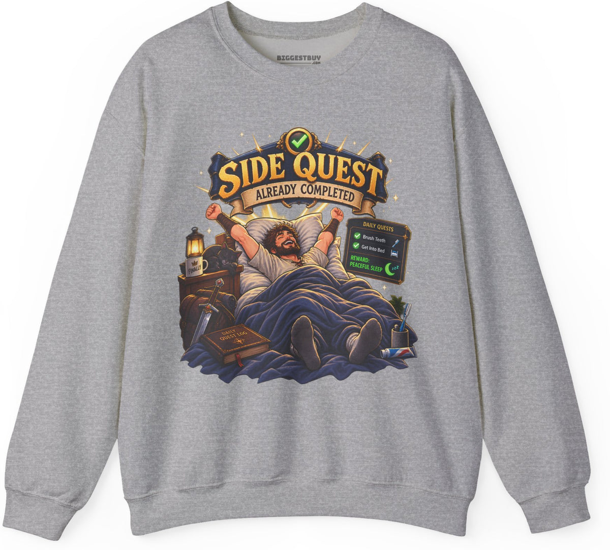 Quest Slumber - Crewneck Sweatshirt in Sport Grey, front view