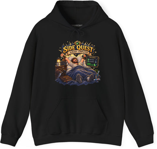 Quest Slumber - Pullover Hoodie in Black, front view