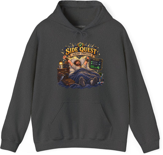 Quest Slumber - Pullover Hoodie in Dark Heather, front view
