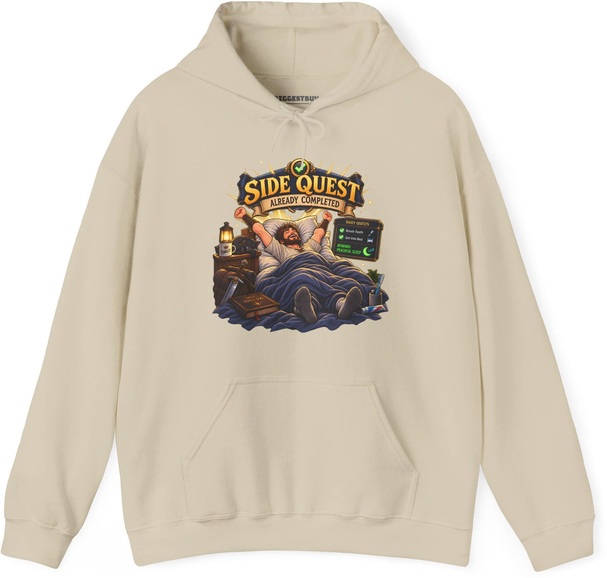 Quest Slumber - Pullover Hoodie in Sand, front view