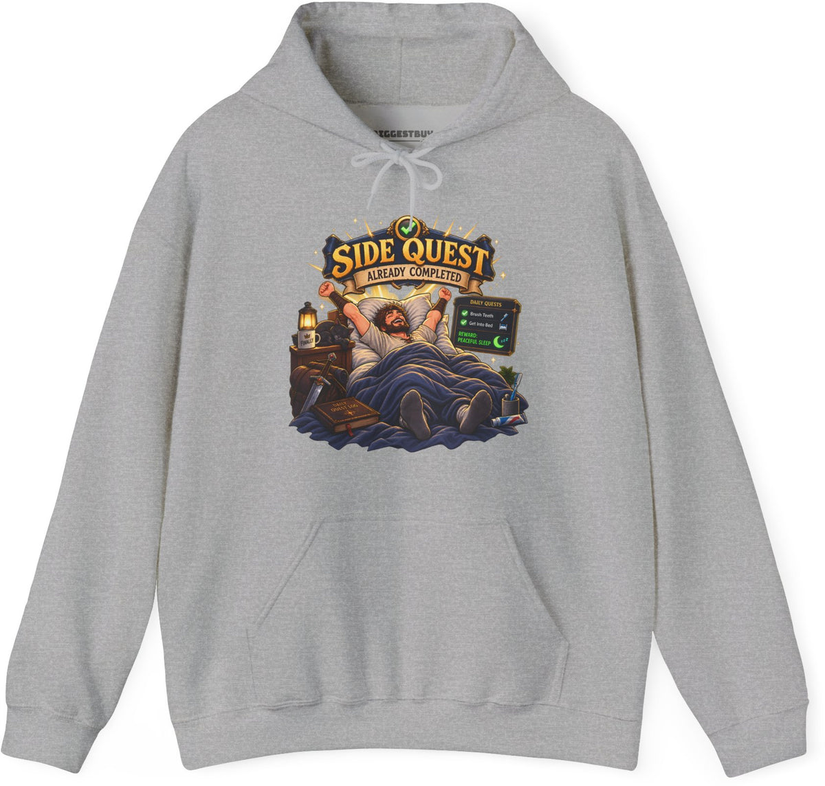 Quest Slumber - Pullover Hoodie in Sport Grey, front view