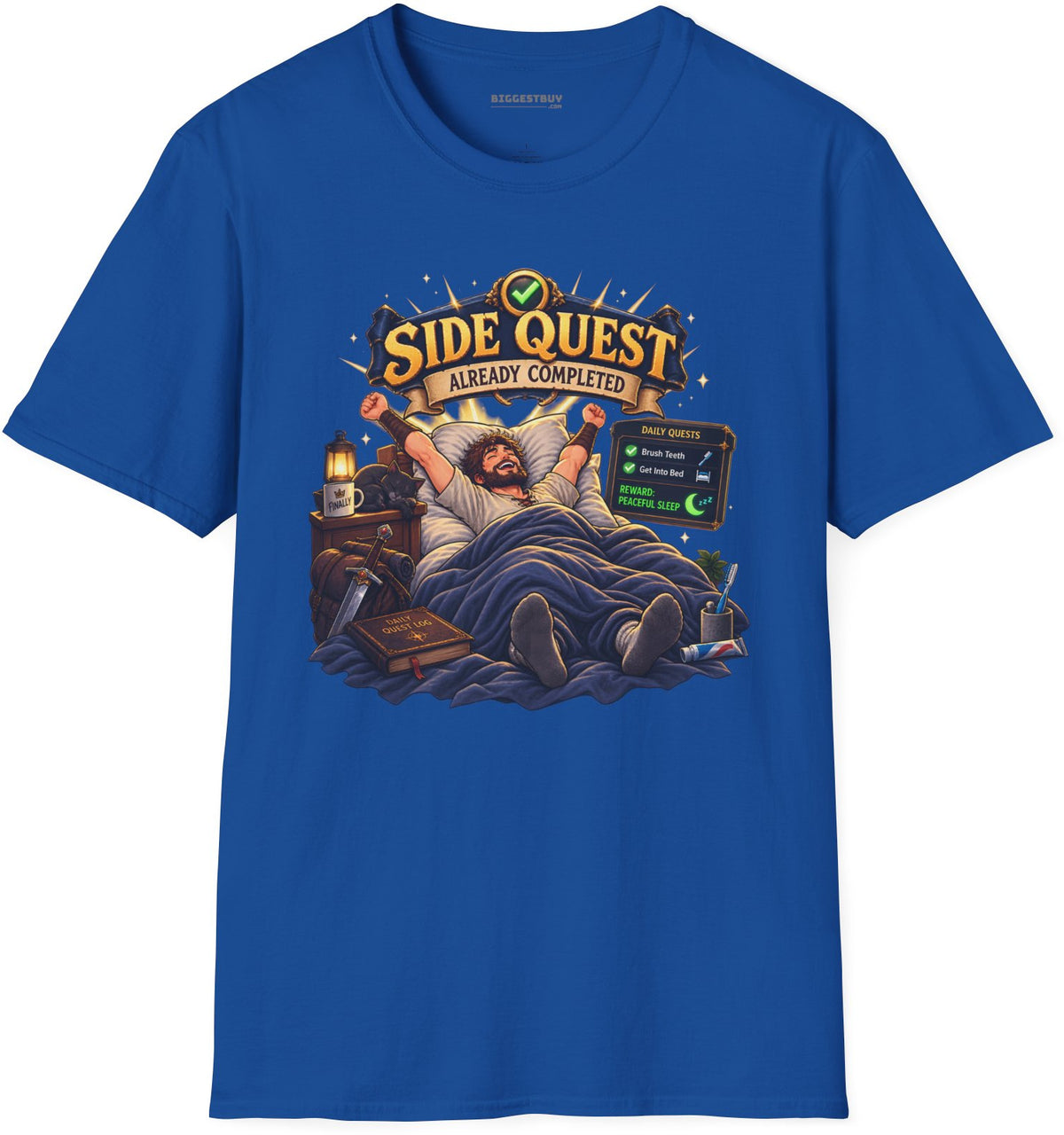 Quest Slumber - Softstyle T-Shirt in Royal, front view
