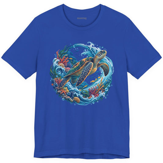 Sea Serenade - Classic Jersey Tee in True Royal, front view
