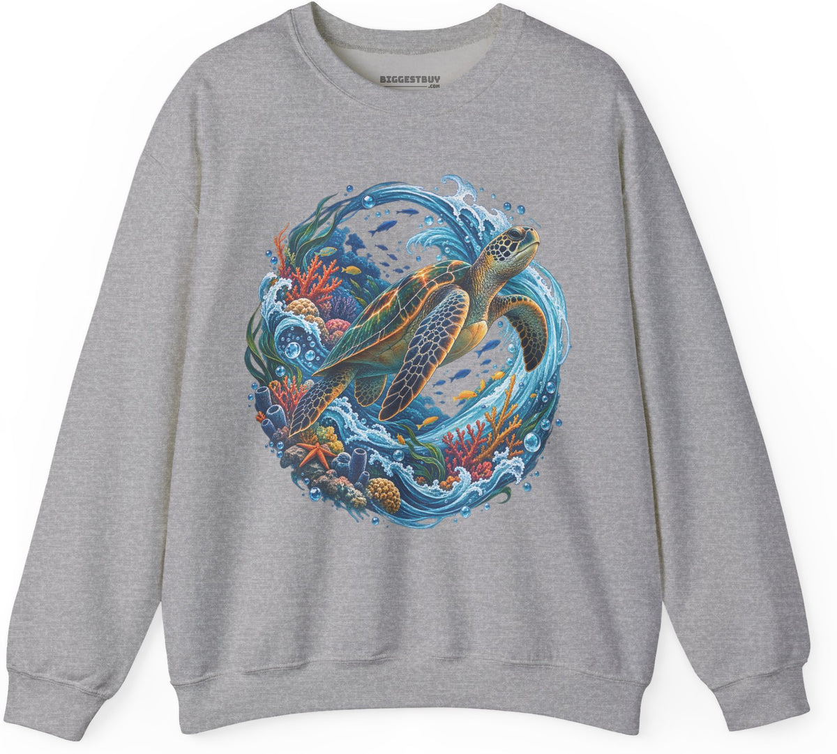 Sea Serenade - Crewneck Sweatshirt in Sport Grey, front view