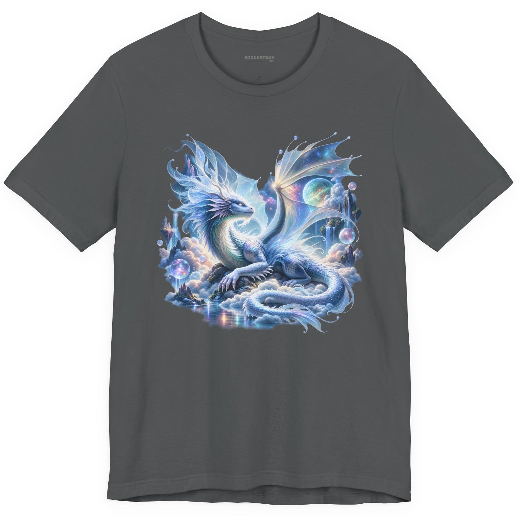 Skybound Serpent - Classic Jersey Tee in Asphalt, front view