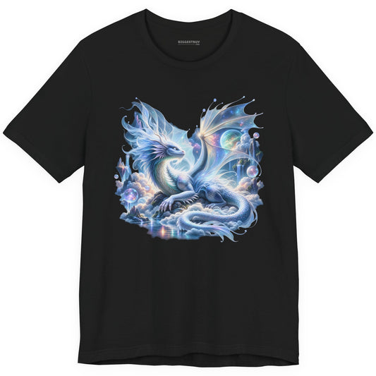 Skybound Serpent - Classic Jersey Tee in Black, front view