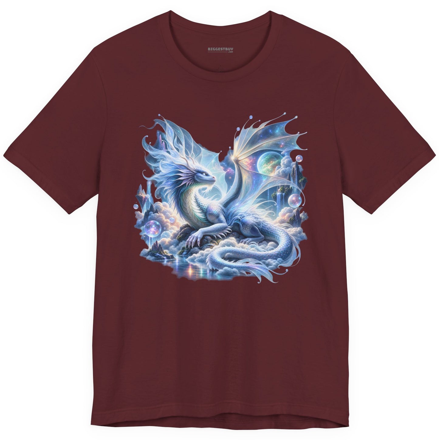 Skybound Serpent - Classic Jersey Tee in Maroon, front view