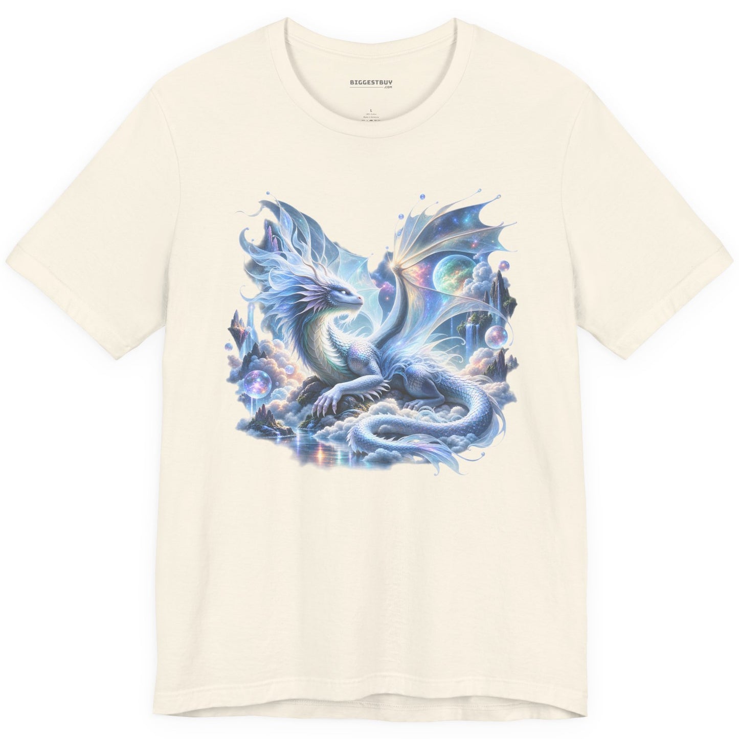 Skybound Serpent - Classic Jersey Tee in Natural, front view