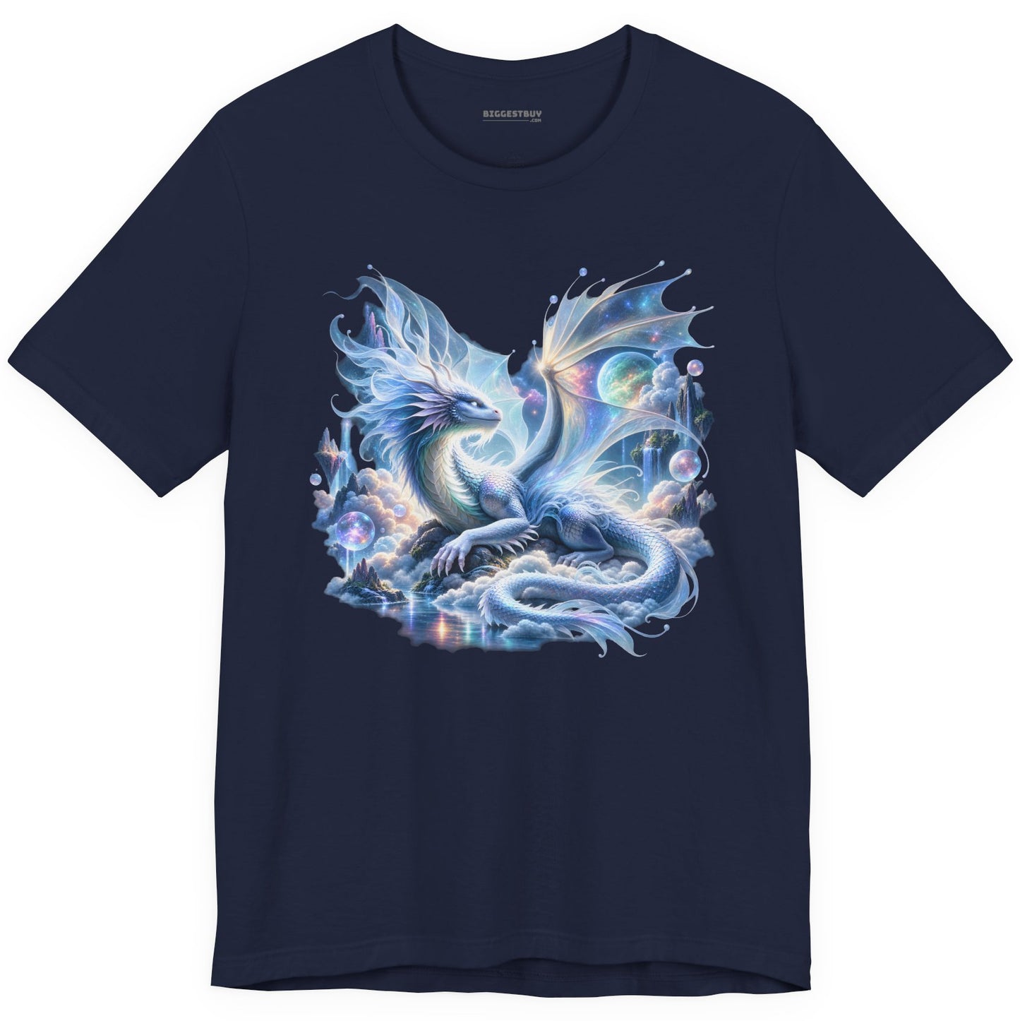 Skybound Serpent - Classic Jersey Tee in Navy, front view