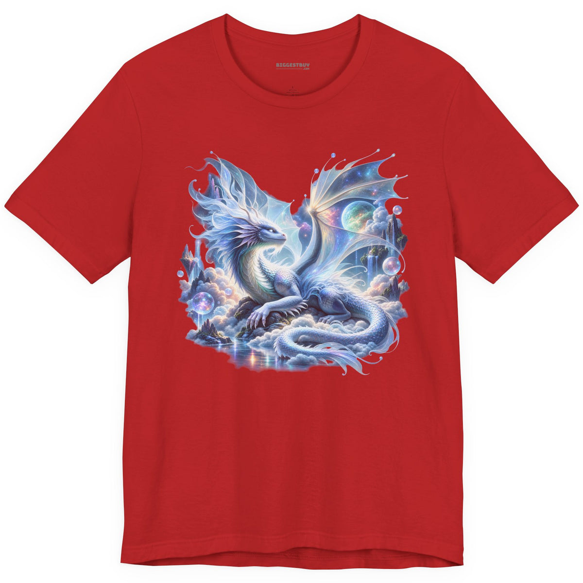 Skybound Serpent - Classic Jersey Tee in Red, front view