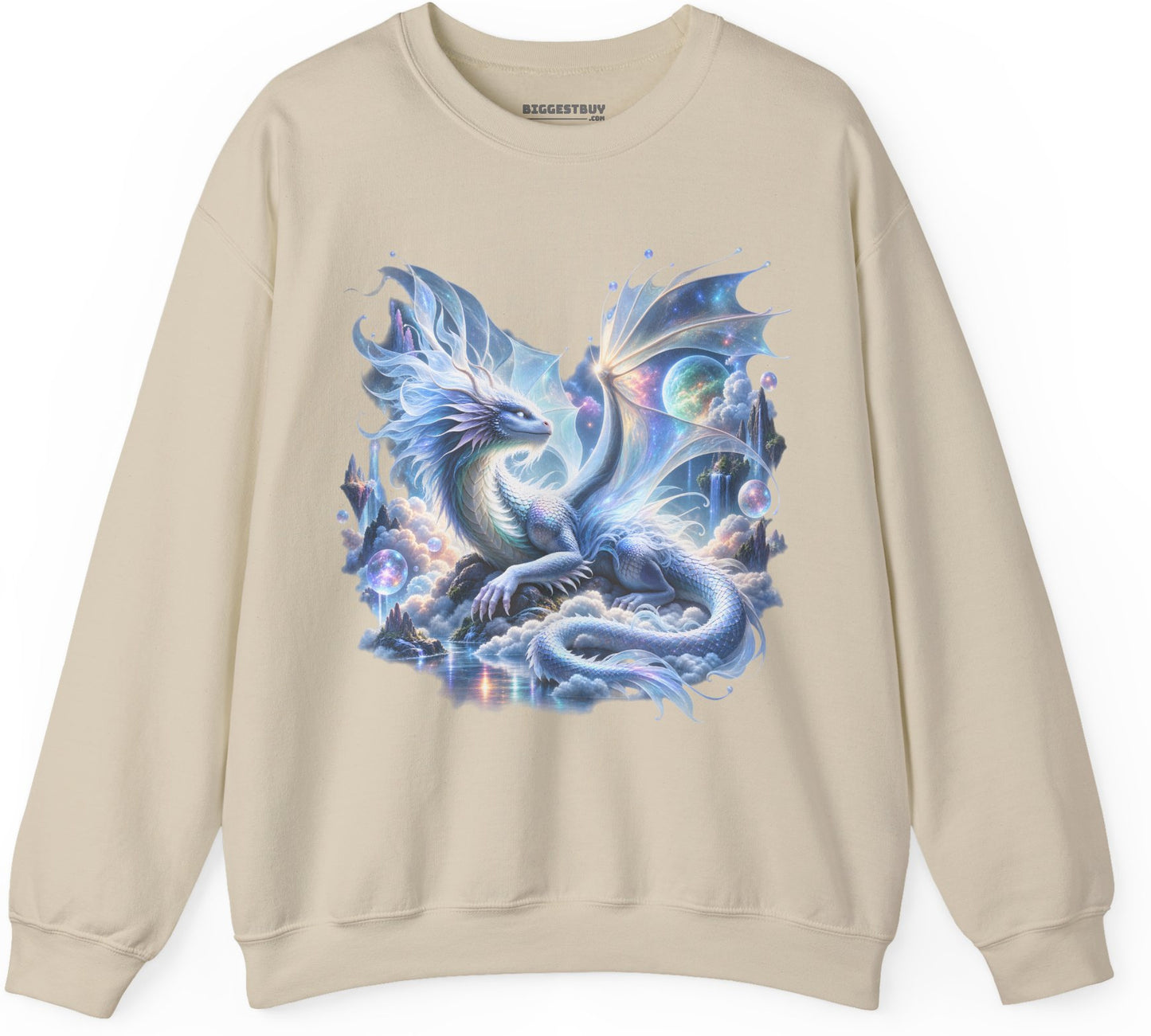 Skybound Serpent - Crewneck Sweatshirt in Sand, front view