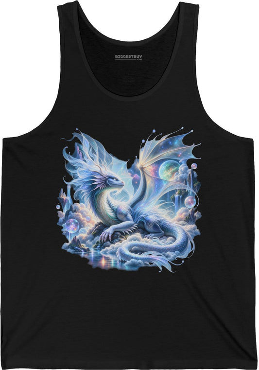 Skybound Serpent - Jersey Tank Top in Black, front view
