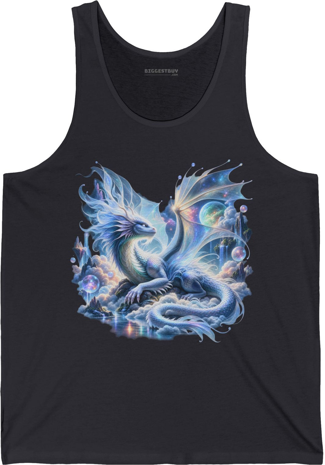 Skybound Serpent - Jersey Tank Top in Dark Grey, front view