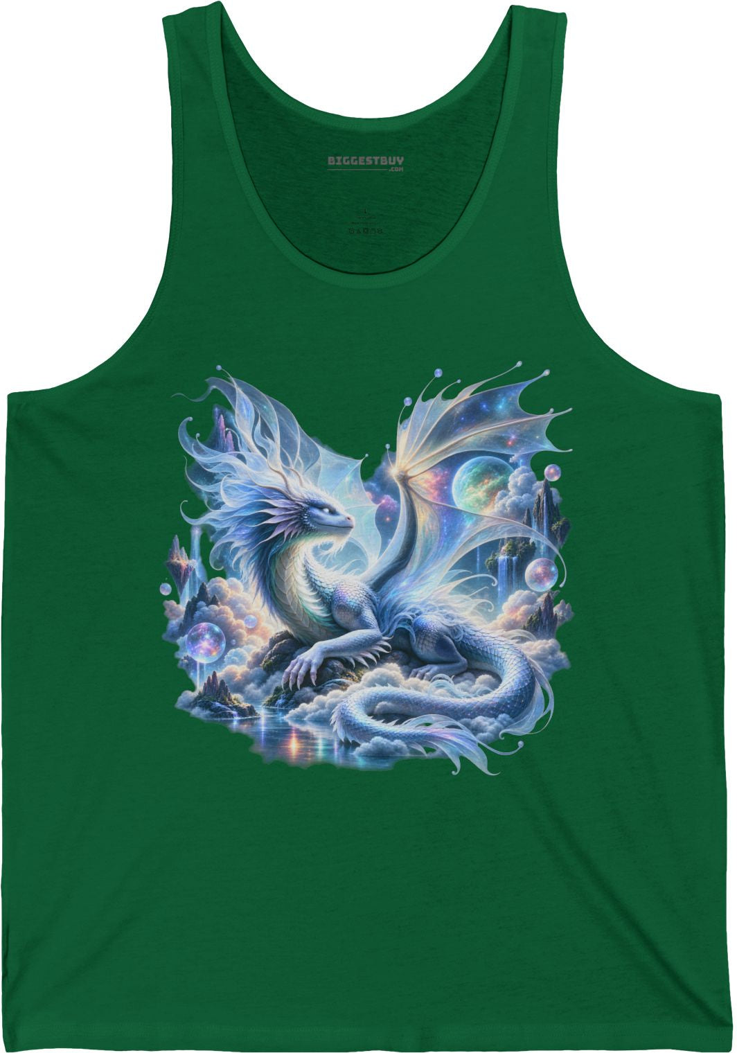 Skybound Serpent - Jersey Tank Top in Kelly, front view