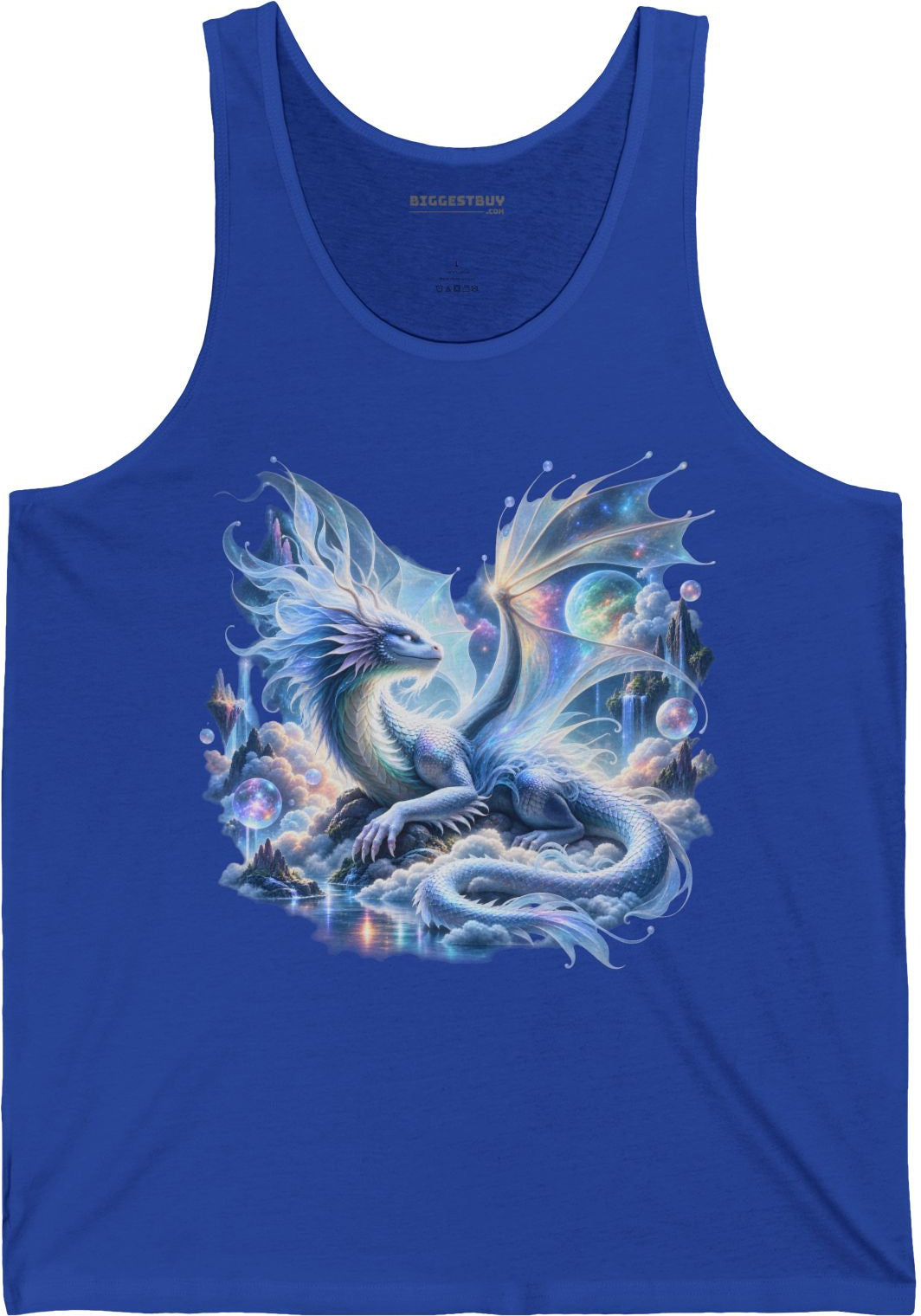 Skybound Serpent - Jersey Tank Top in True Royal, front view